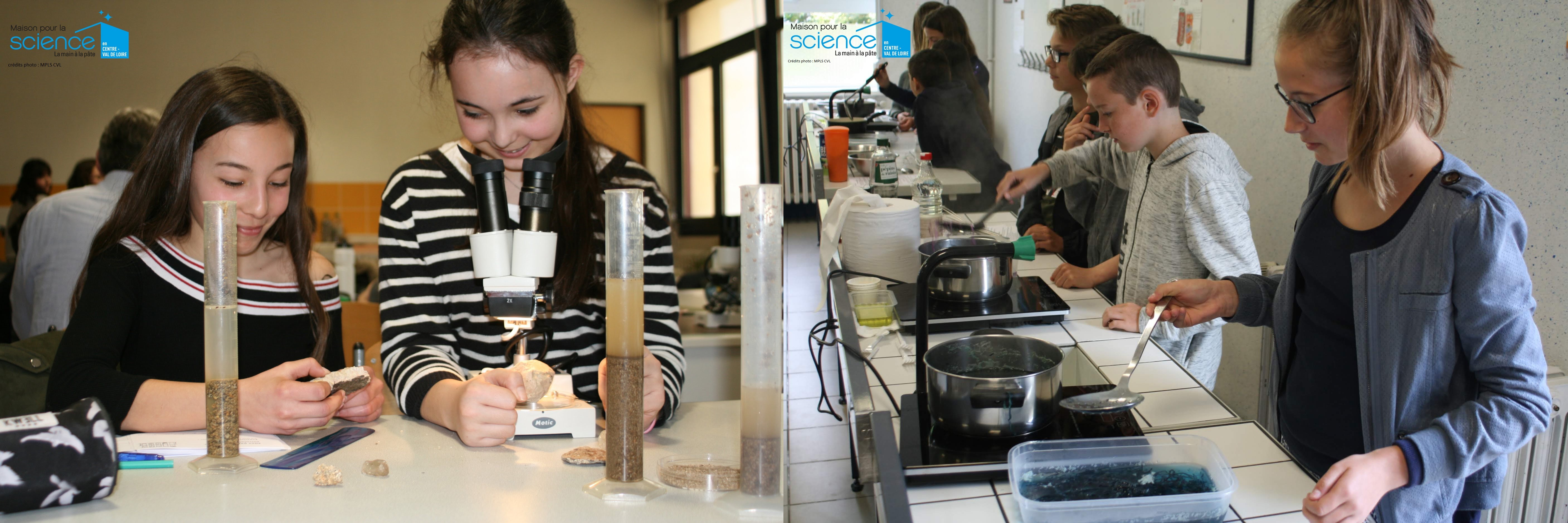 des élèves de collèges pilotes la main à la pâte manipulent des élèves de collèges pilotes la main à la pâte manipulent