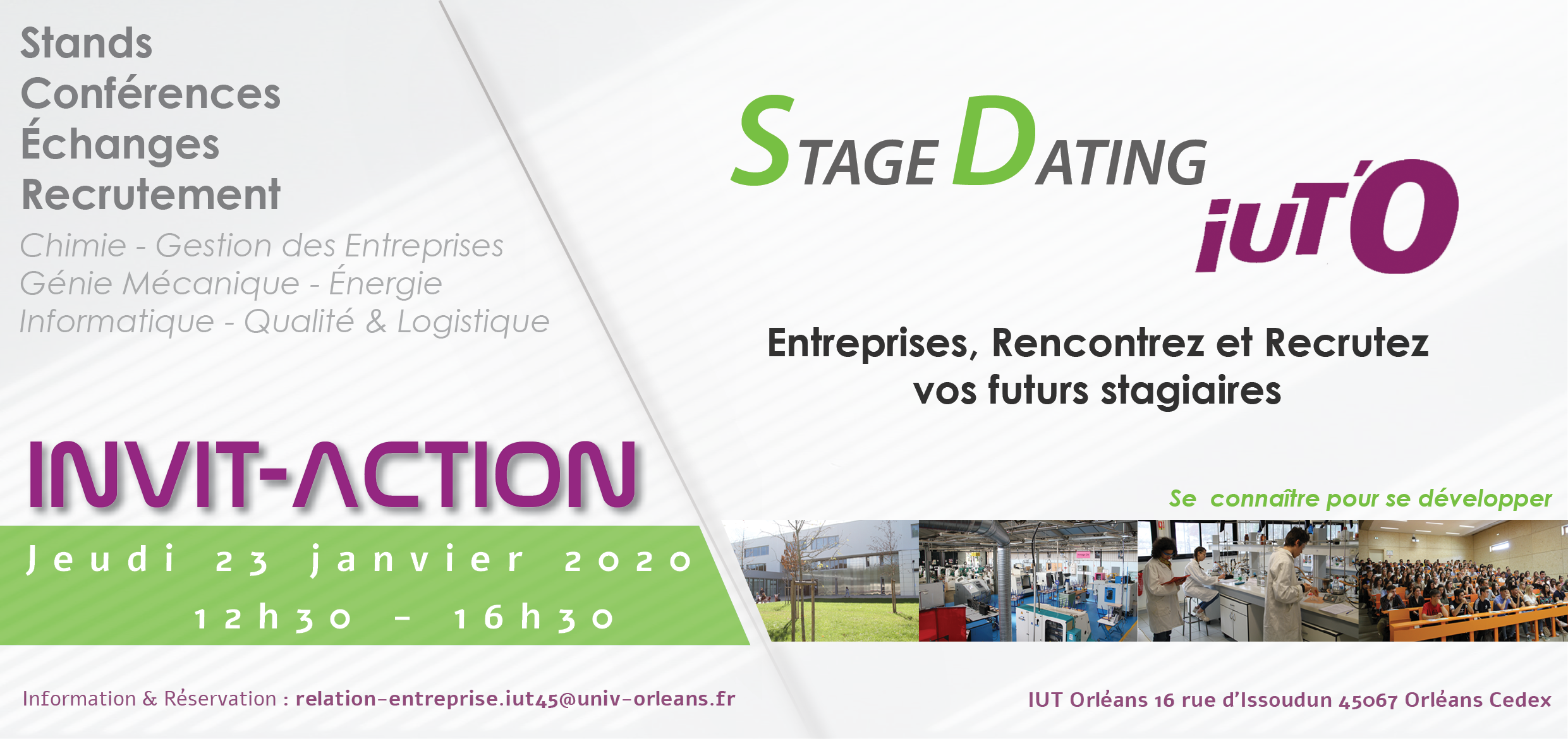 Invitation Stage Dating invitation Entreprises et partenaires