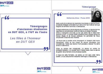 Rubrique Et après - DUT GEII - Témoignages anciennes étudiantes - IUT Indre Rubrique Et après - DUT GEII - Témoignages anciennes étudiantes - IUT Indre