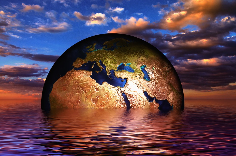 Globe sur l'eau Photo les ressources