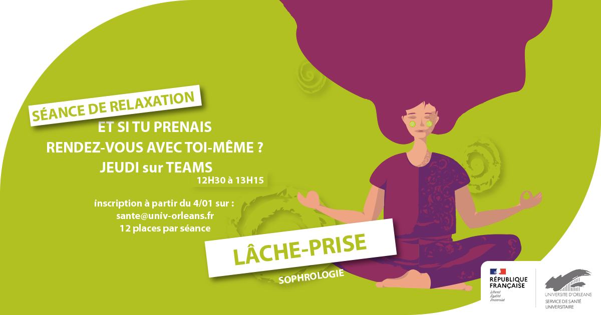 Visuel d'information sur les séances de relaxation digitales Visuel d'information sur les séances de relaxation digitales