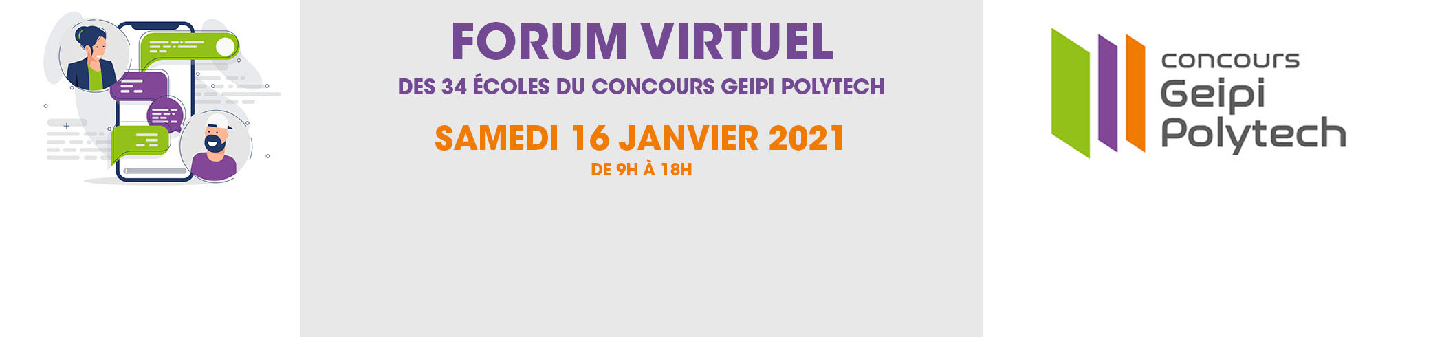POL_ActuSalonVirtuelGeipi2021_2 Forum virtuel des écoles du concours geipi polytech samedi 16 janvier 2021 de 9h à 18h
