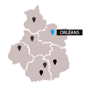 Carte des antennes de l’université d’Orléans