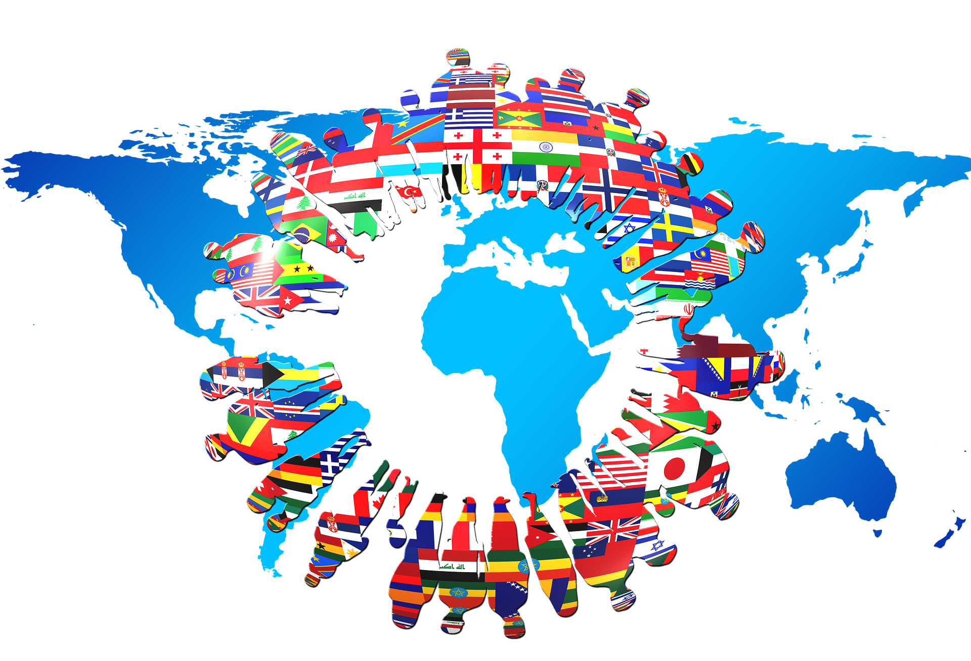 International/ mappemonde dépliée