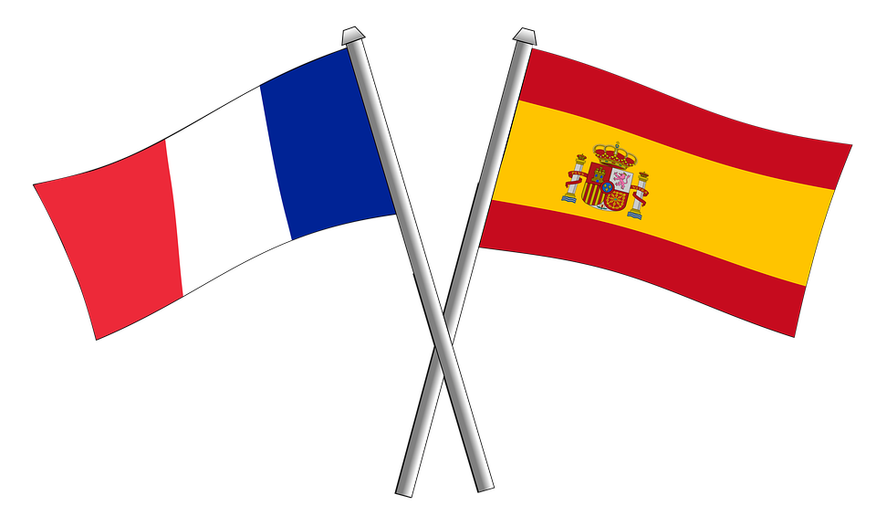 Drapeaux France Espagne