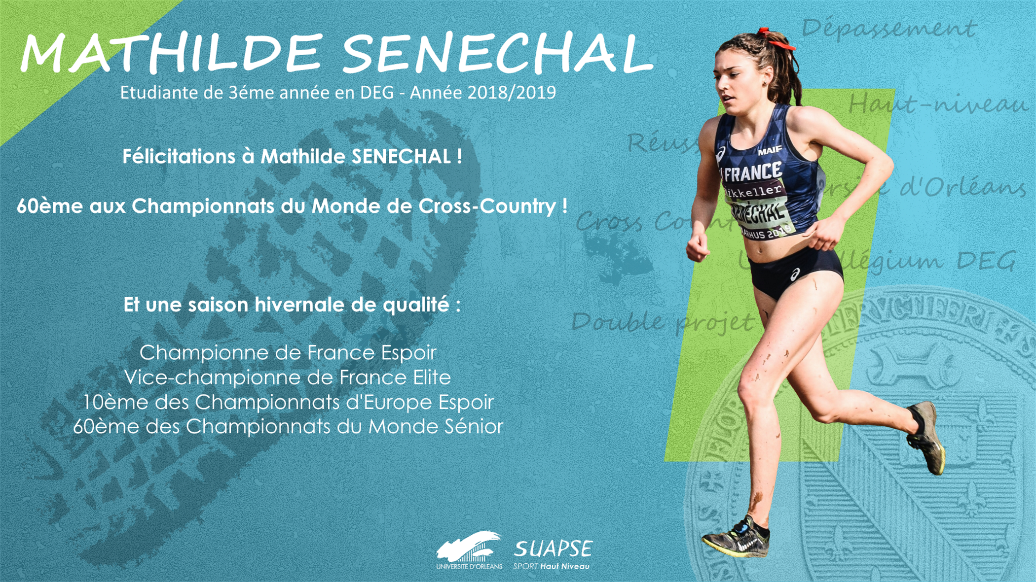 Mathilde Sénéchal Sélection Monde de cross 2019 M.Sénéchal Monde cross 2019