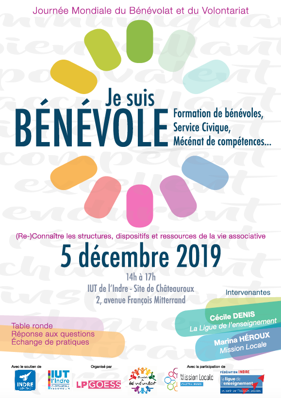 Table Ronde - Je suis Bénévole - LP GOESS - IUT Indre Table Ronde - Je suis Bénévole - LP GOESS - IUT Indre
