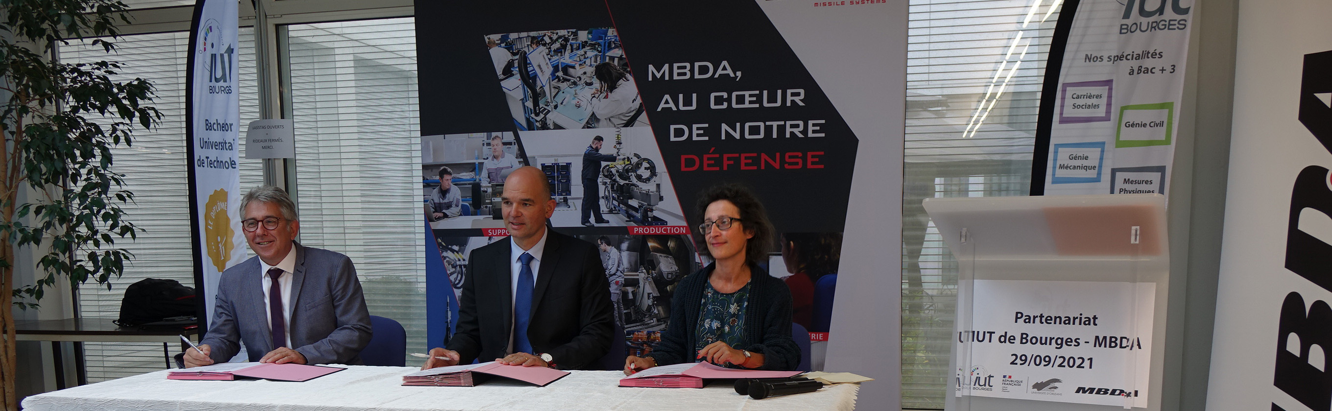 Renouvellement du partenariat entre l'IUT et MBDA Renouvellement du partenariat entre l'IUT et MBDA