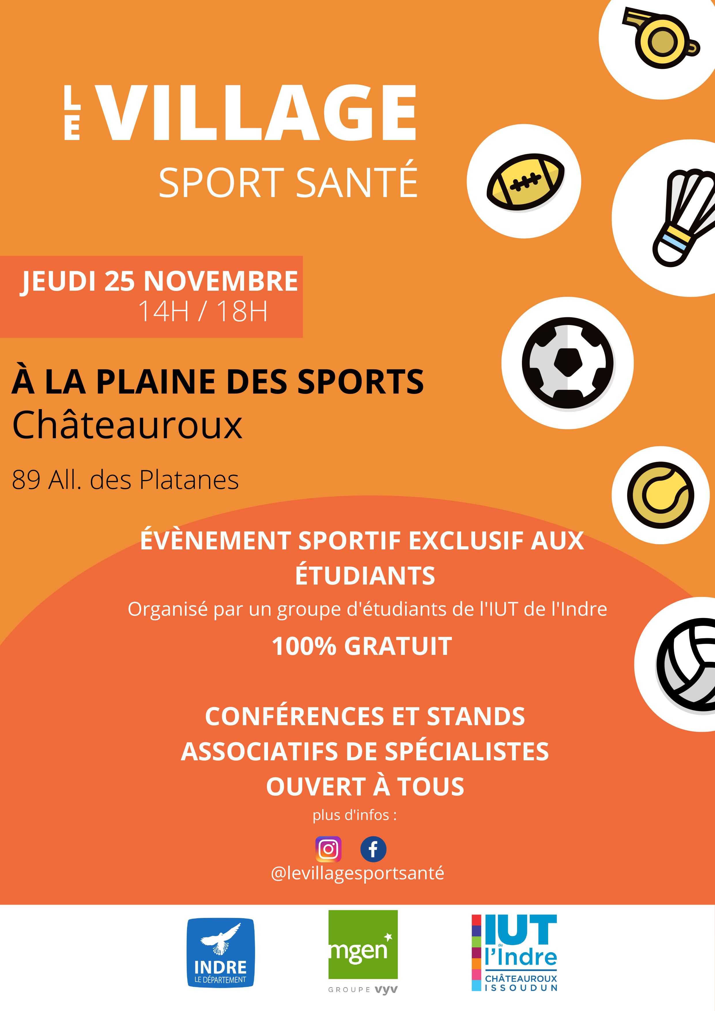 Affiche le village sport santé Affiche le village sport santé