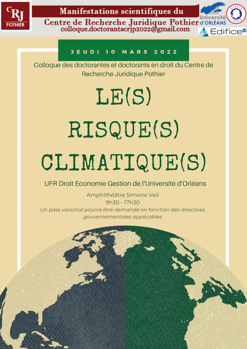 Affiche colloque climat CRJP