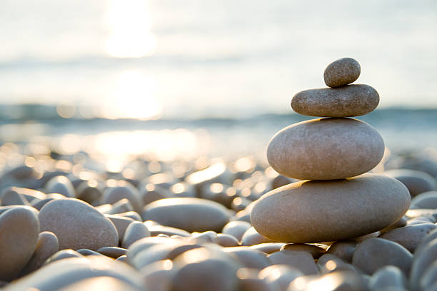 Bien être Pierres sur un plage