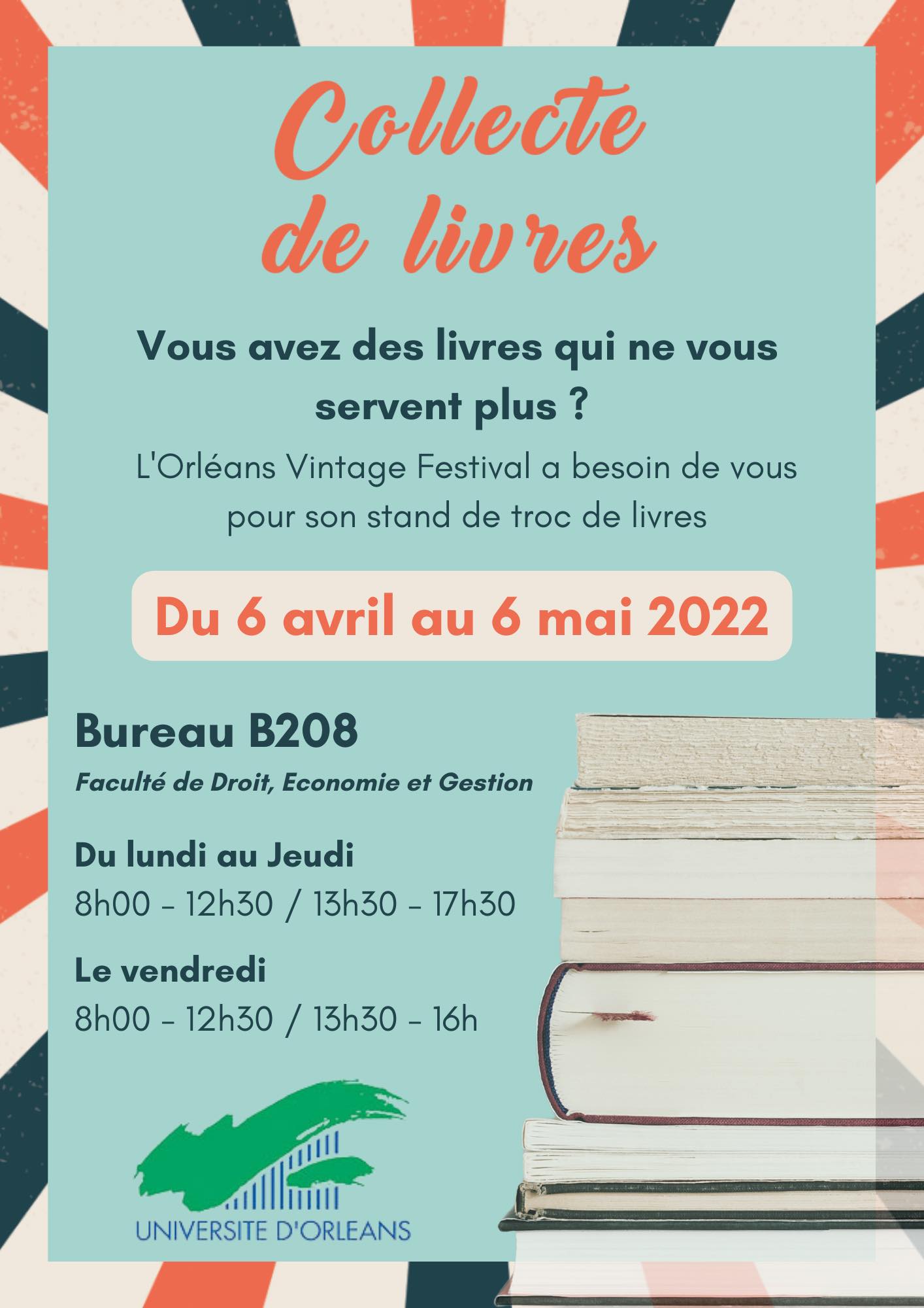 AFFICHE COLLECTE DE LIVRES OVF