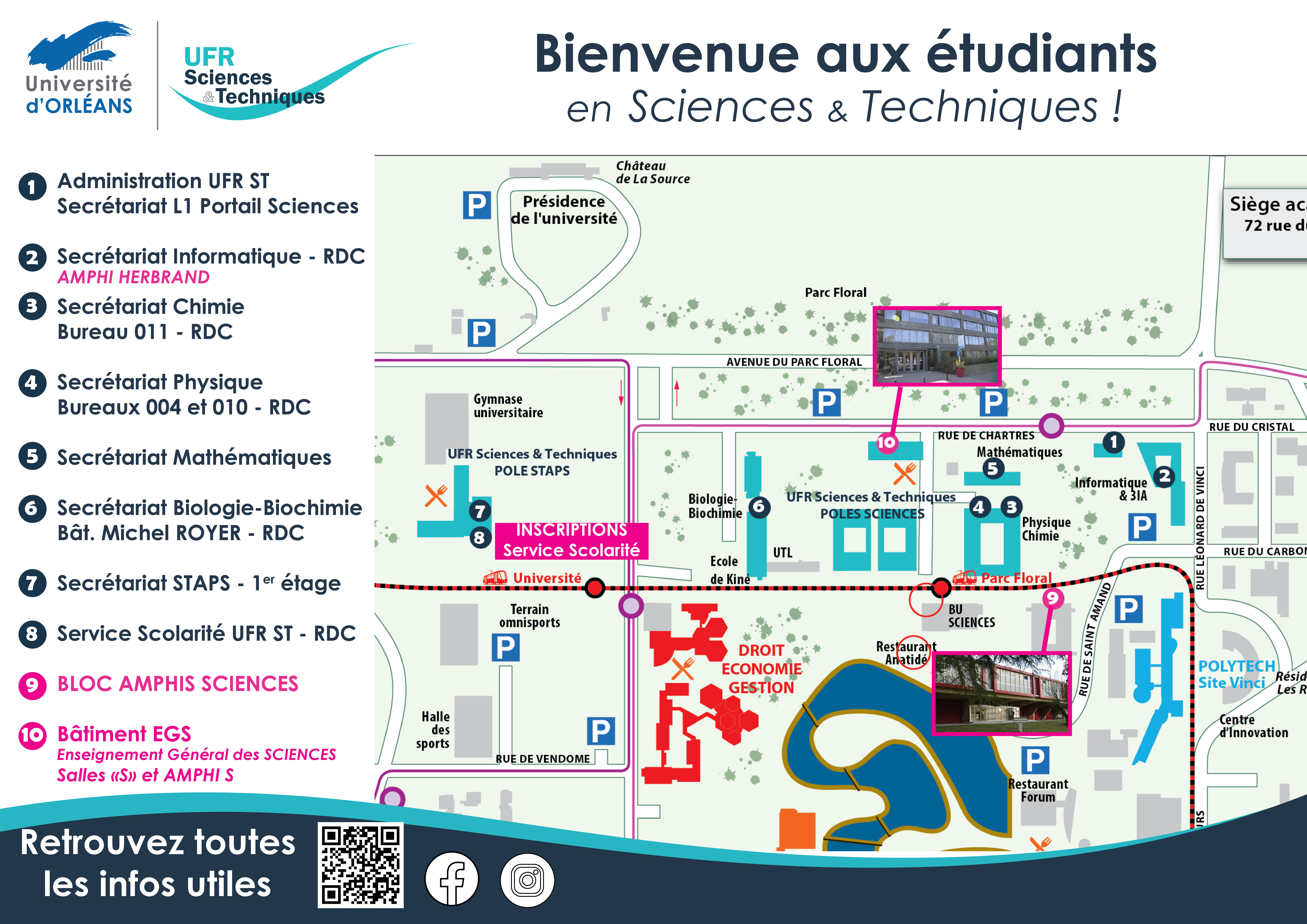 Se repérer sur le campus