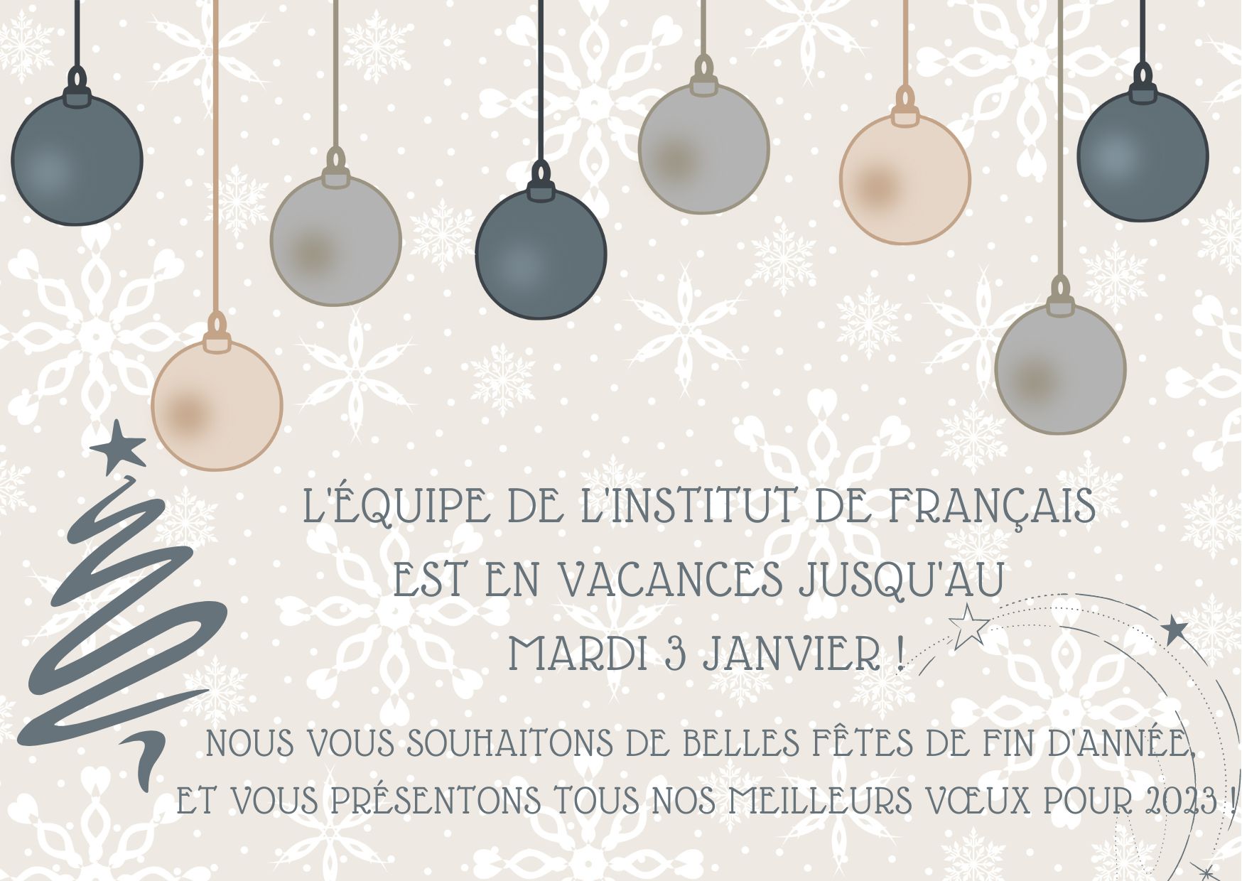 IDF- Congés Noël 2022