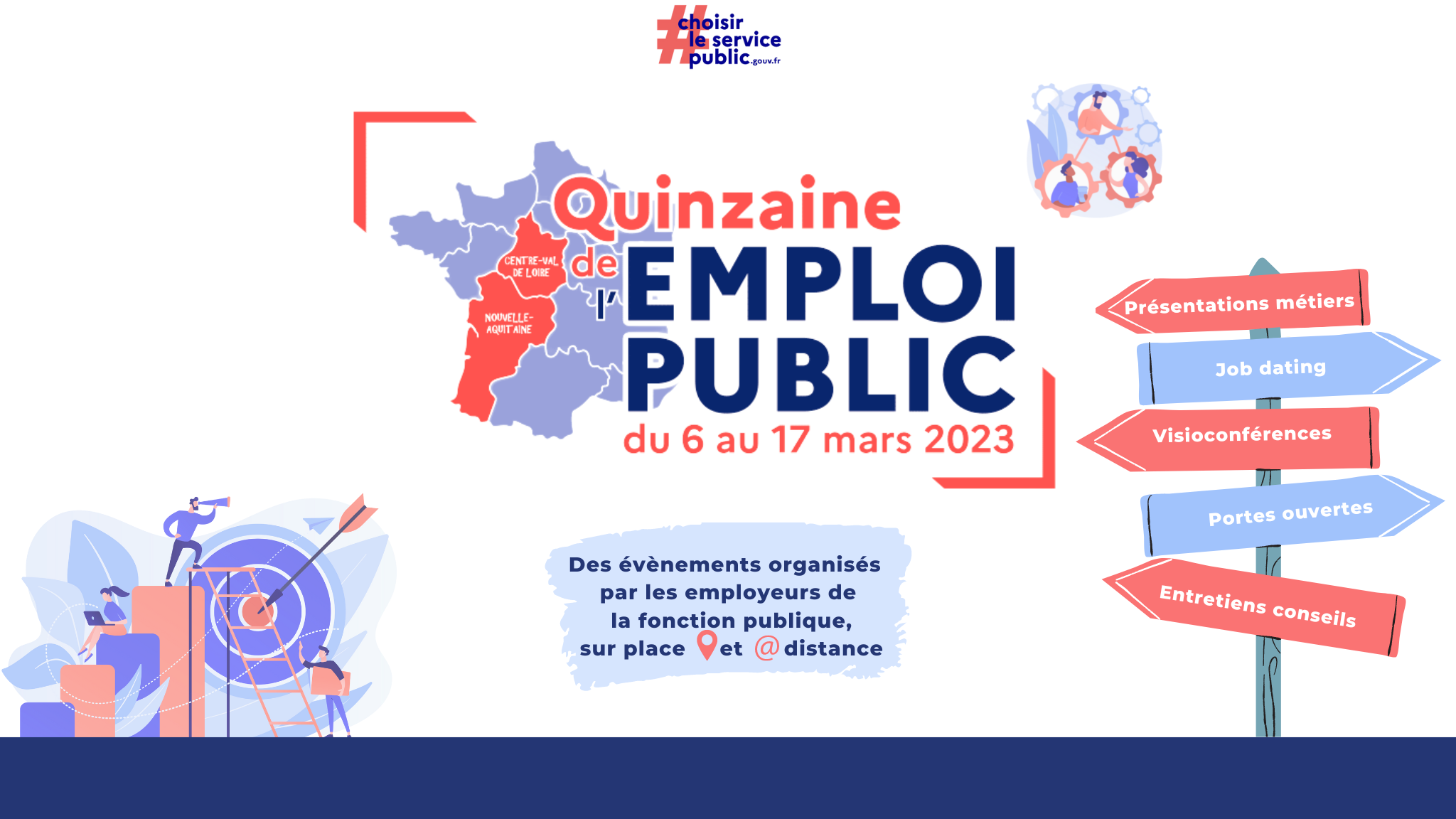 affiche quinzaine de l'emploi du 6 au 17 mars 2023