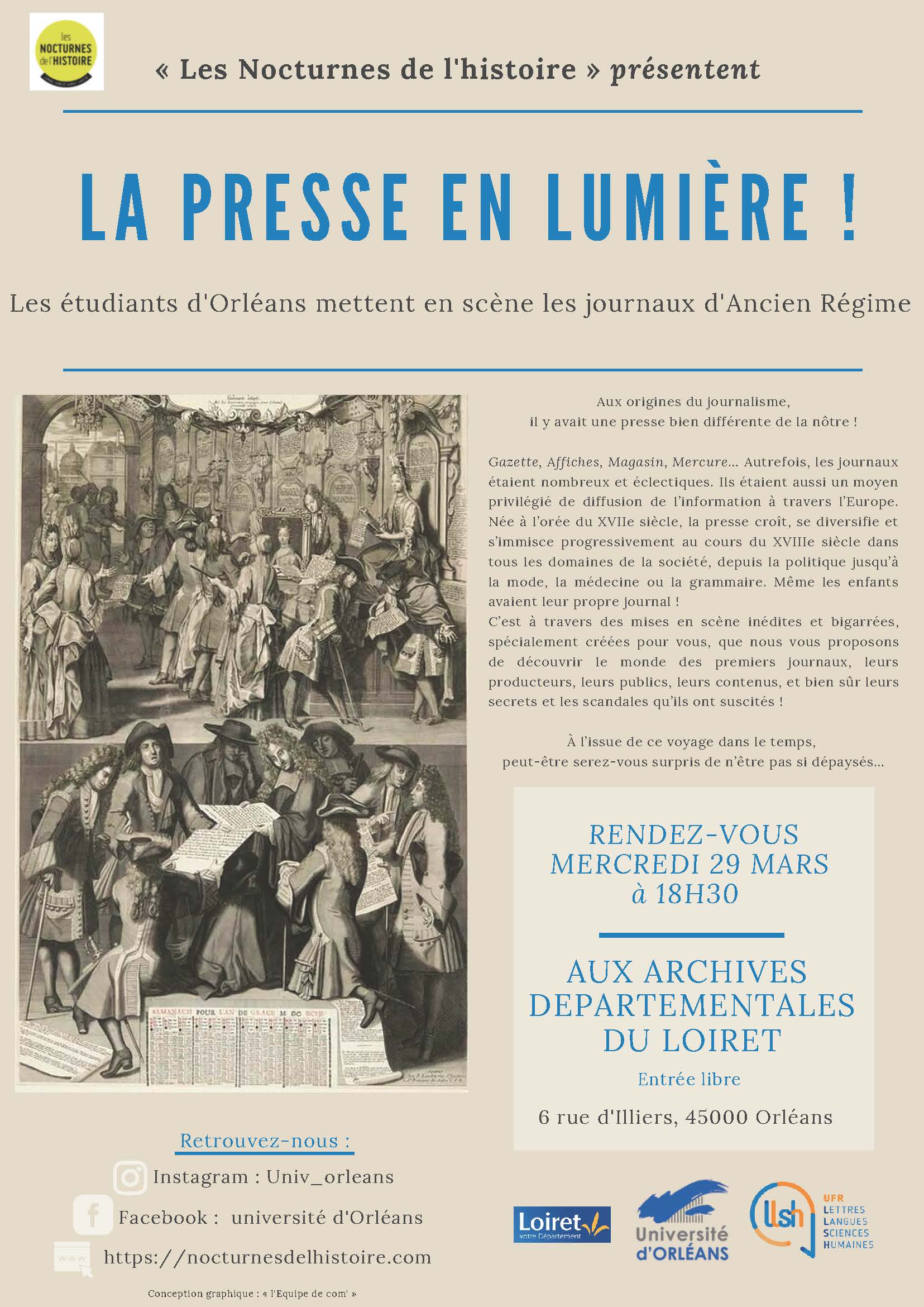 affiche presse en lumière