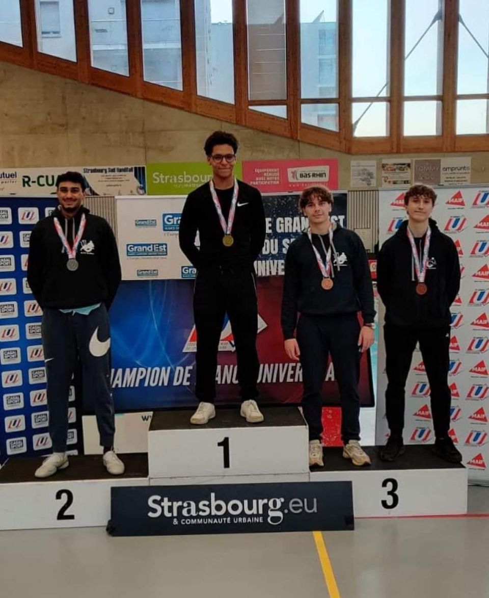 Evann Girault CFU Evann Girault sur le podium des championnats de France universitaires