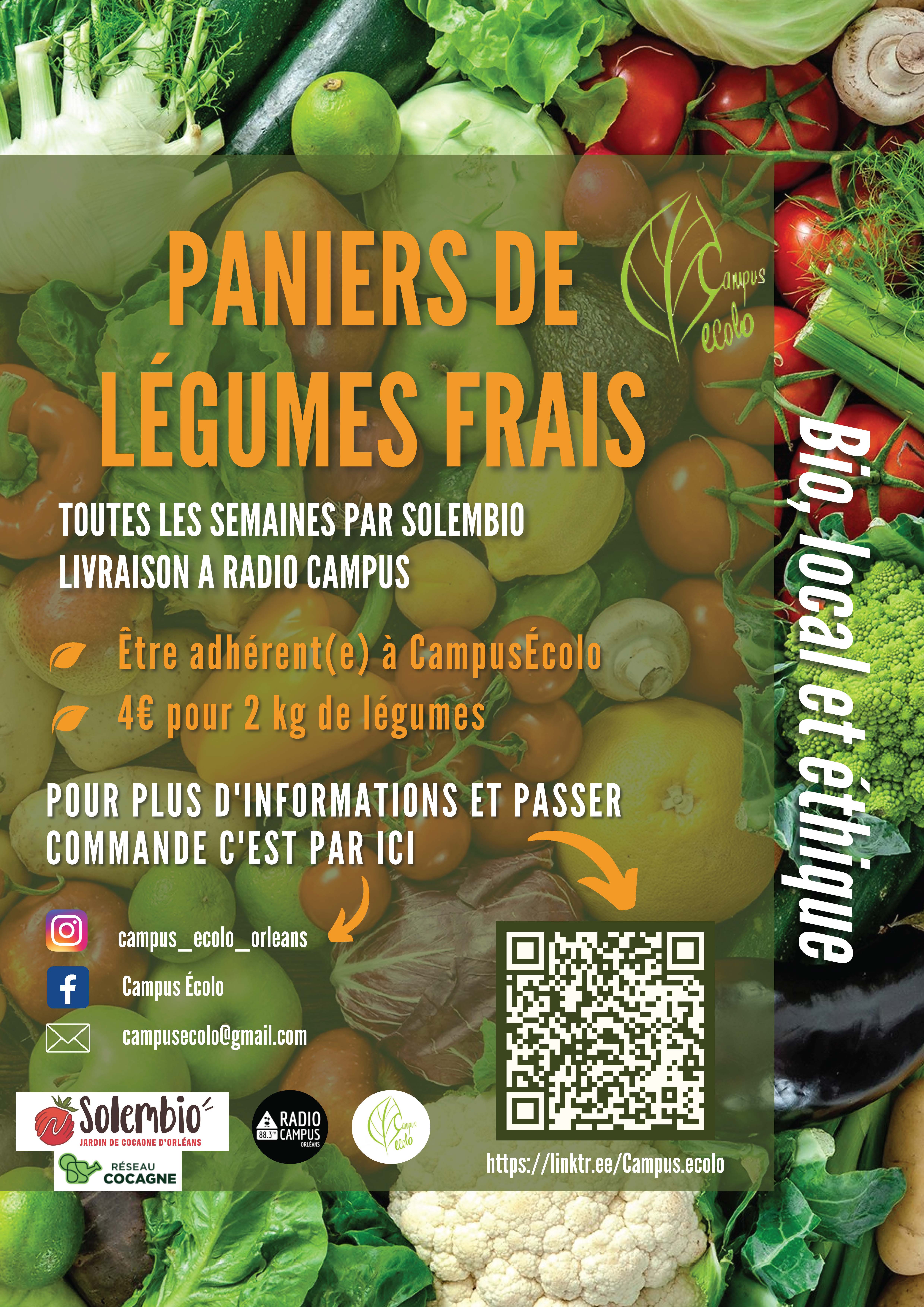 Panier de légumes Campus Ecolo 