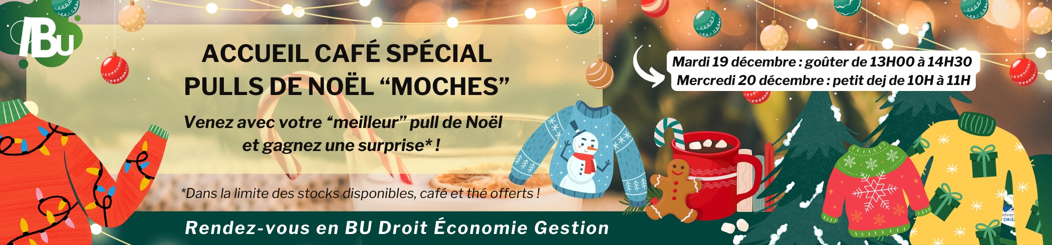 Texte de l'actu entouré d'images de pull de Noel