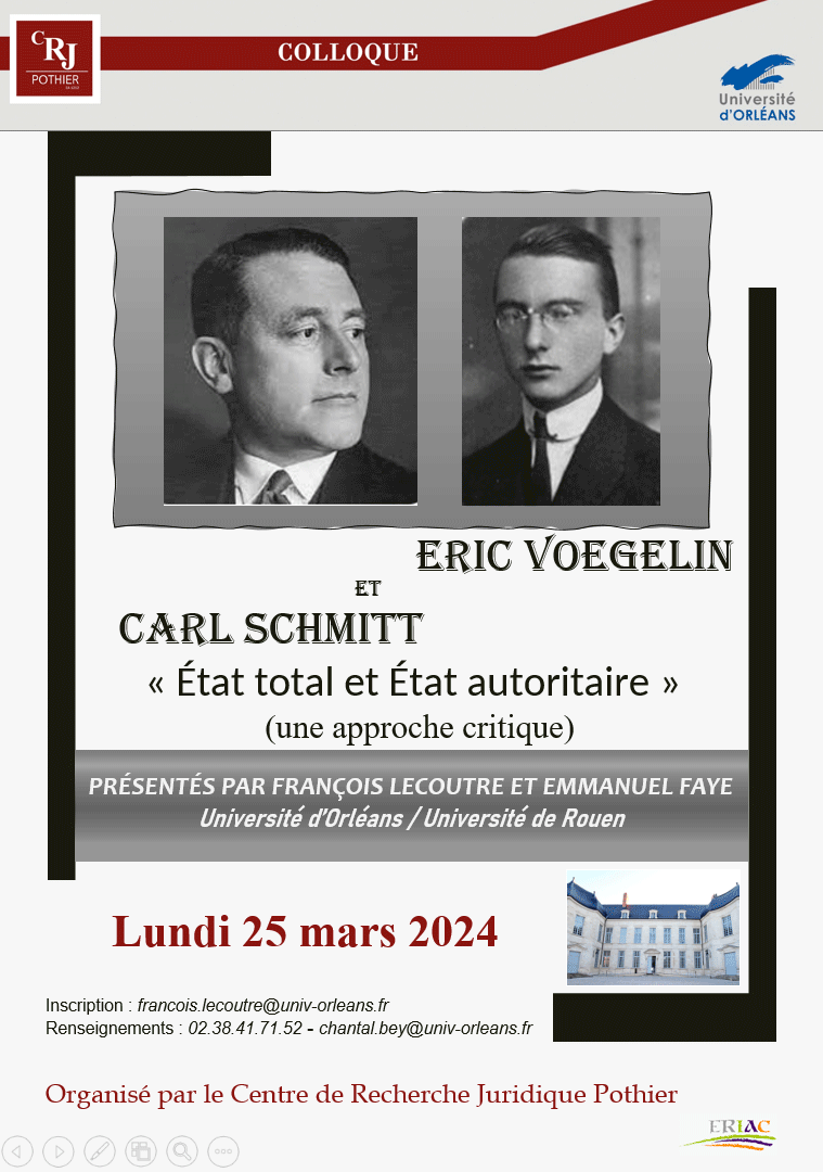 Eric Voegelin et Carl Schmitt