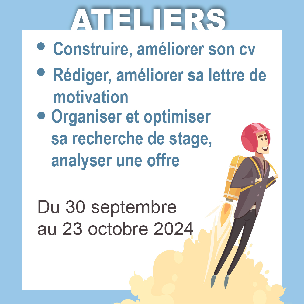 Visuel des ateliers de la DOIP 30/09 au 23/10/2024 Visuel des ateliers de la DOIP 30/09 au 23/10/2024