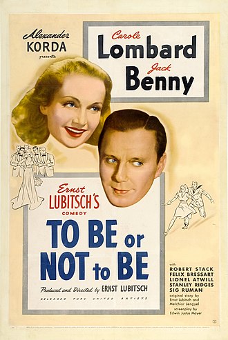 Mardi 11 mars, 18h To be or not to be d’Ernst Lubitsch avec Carole Lombard, Jack Benny, Robert Stack – dans le cadre du cycle Filmer la littérature Mardi 11 mars, 18h To be or not to be d’Ernst Lubitsch avec Carole Lombard, Jack Benny, Robert Stack – dans le cadre du cycle Filmer la littérature