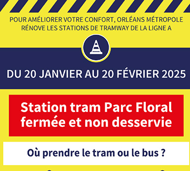 Information de travaux ligne A arrêt Parc Floral Information de travaux ligne A arrêt Parc Floral