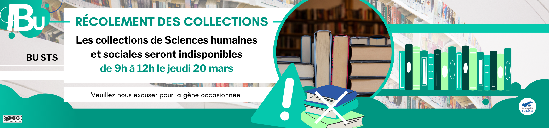 Reprise du texte de l'actu, photo de rayonnages de livres