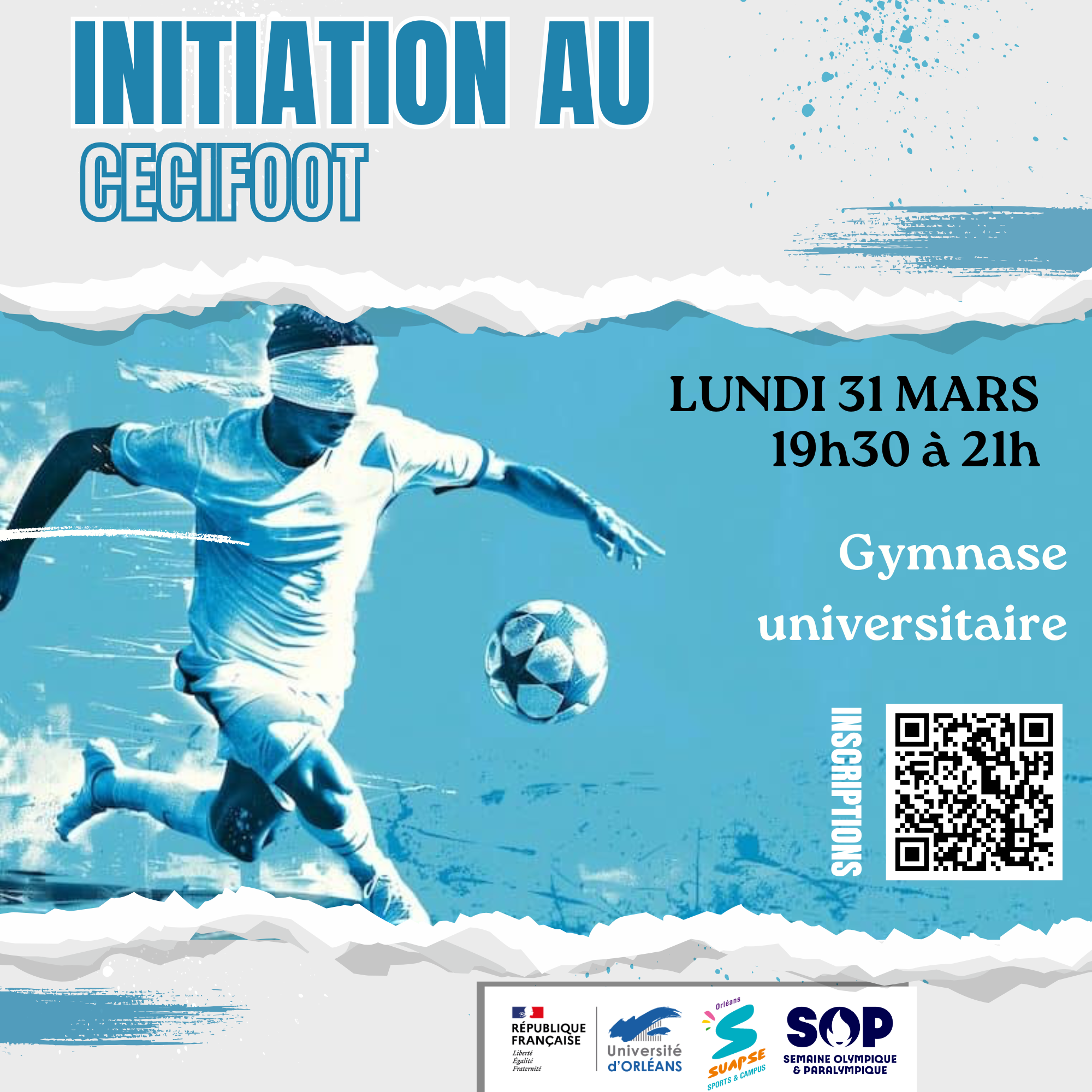 Visuel du Cecifoot, le football en aveugle Visuel du Cecifoot, le football en aveugle