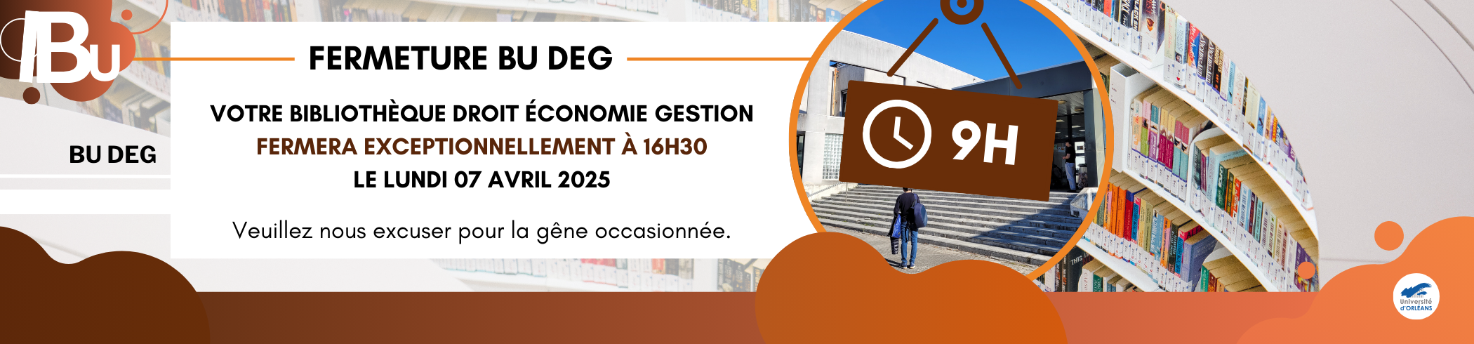 Affiche de la fermeture