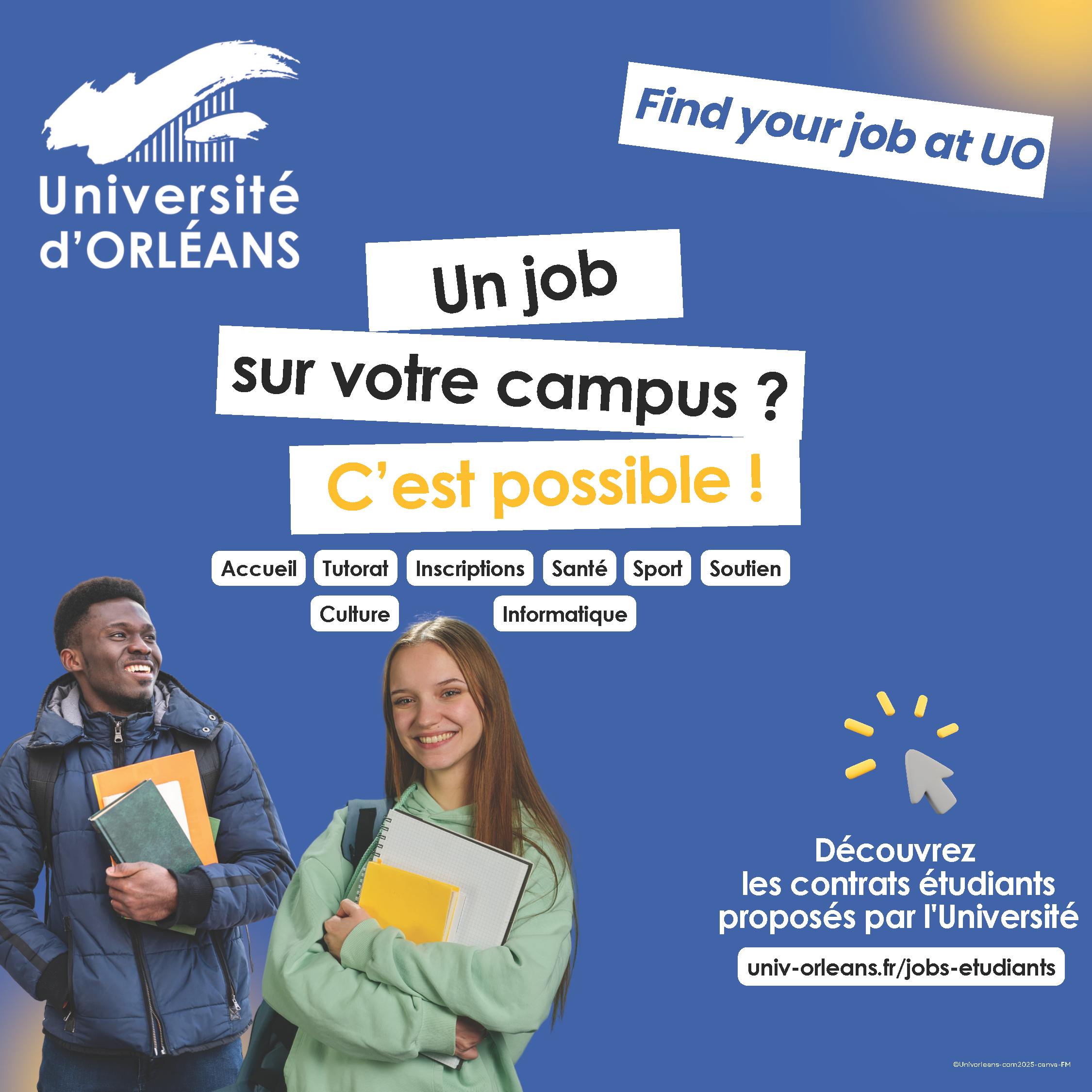 L'université d'Orléans recrute pour la rentrée de septembre 2025