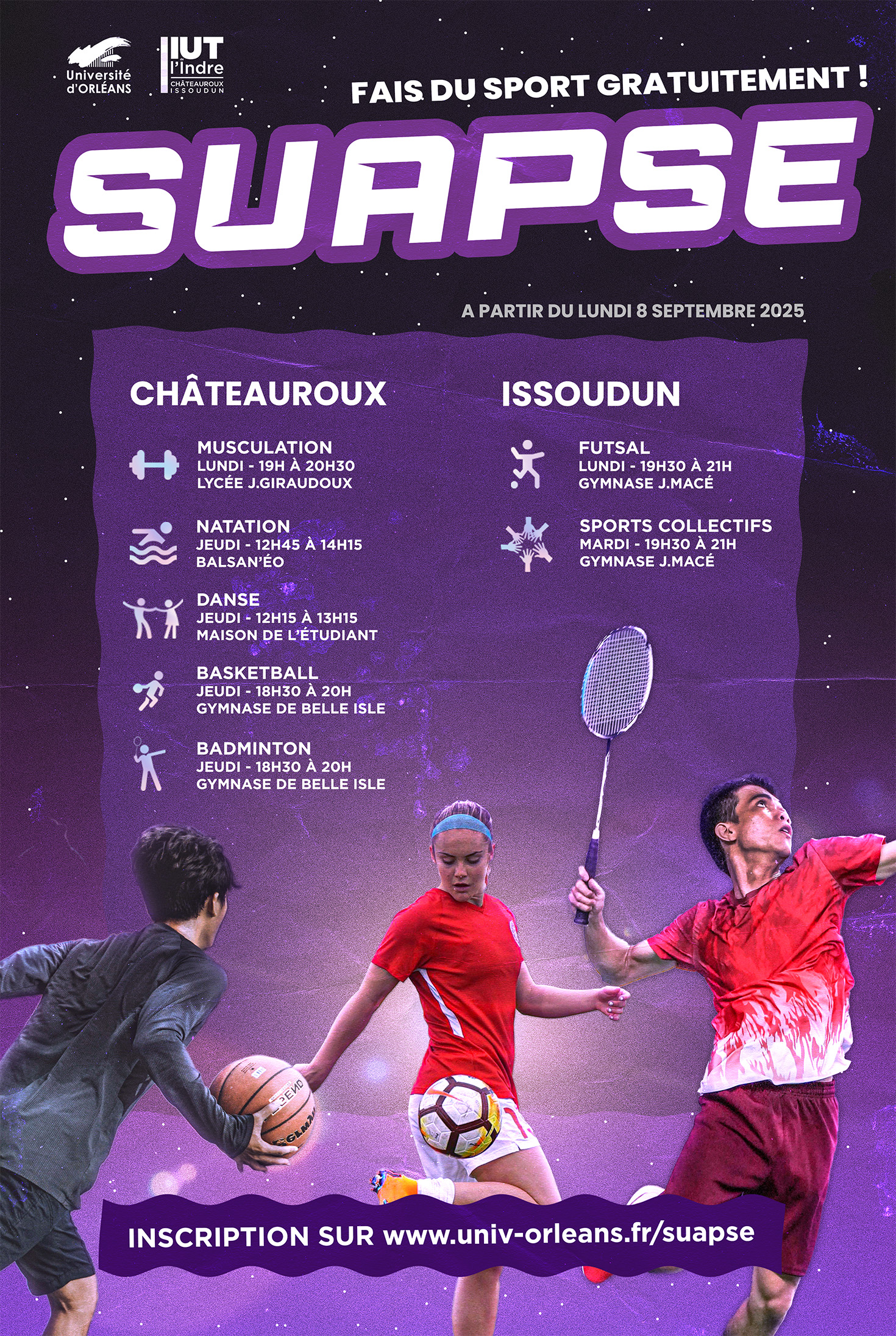 Affiche sport universitaire