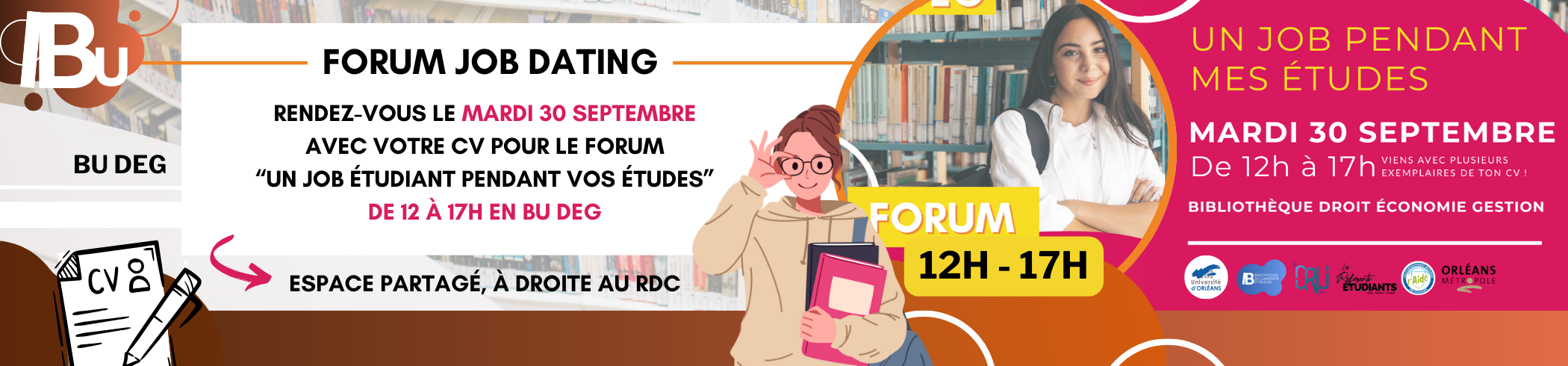 Reprise du texte de l'actu, photo d'une personne devant des livres