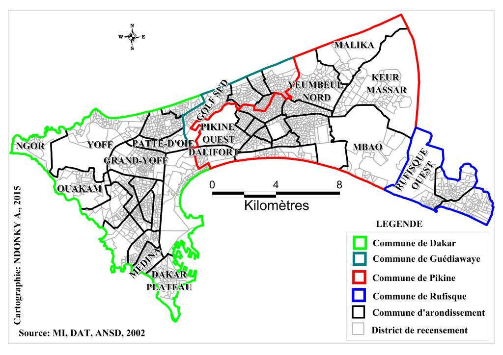 Territoires administratifs de l’agglomération de Dakar