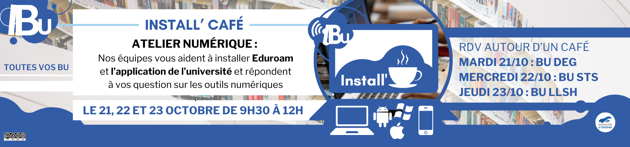 Install Café Reprise du texte de l'actu, affiche de l'évènement