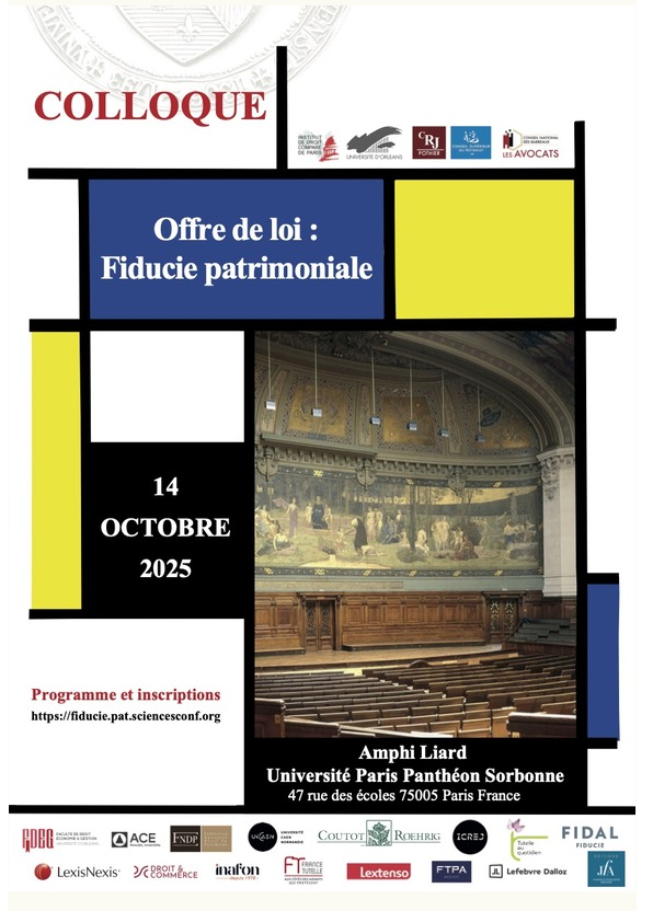 Colloque La réforme de la fiducie patrimoniale