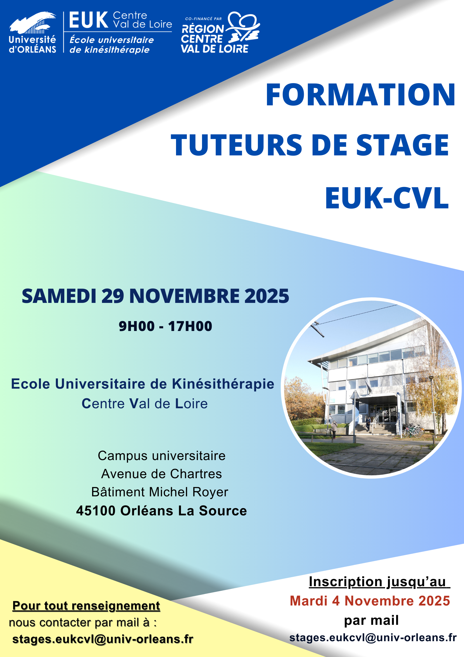 Formation pour les tuteurs de stage à l'EUK CVL le 29/11/2025
