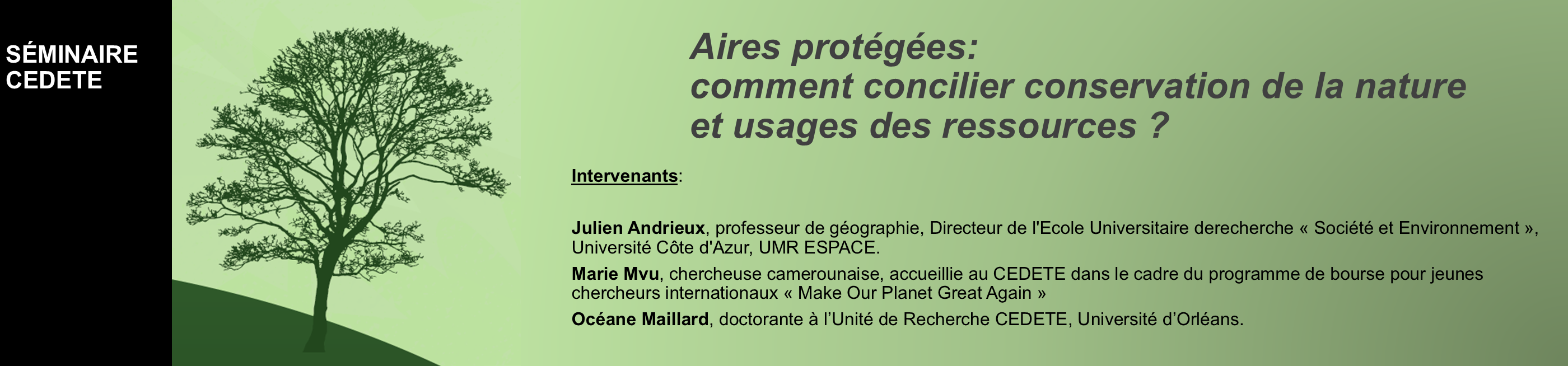 séminaire aires protégées