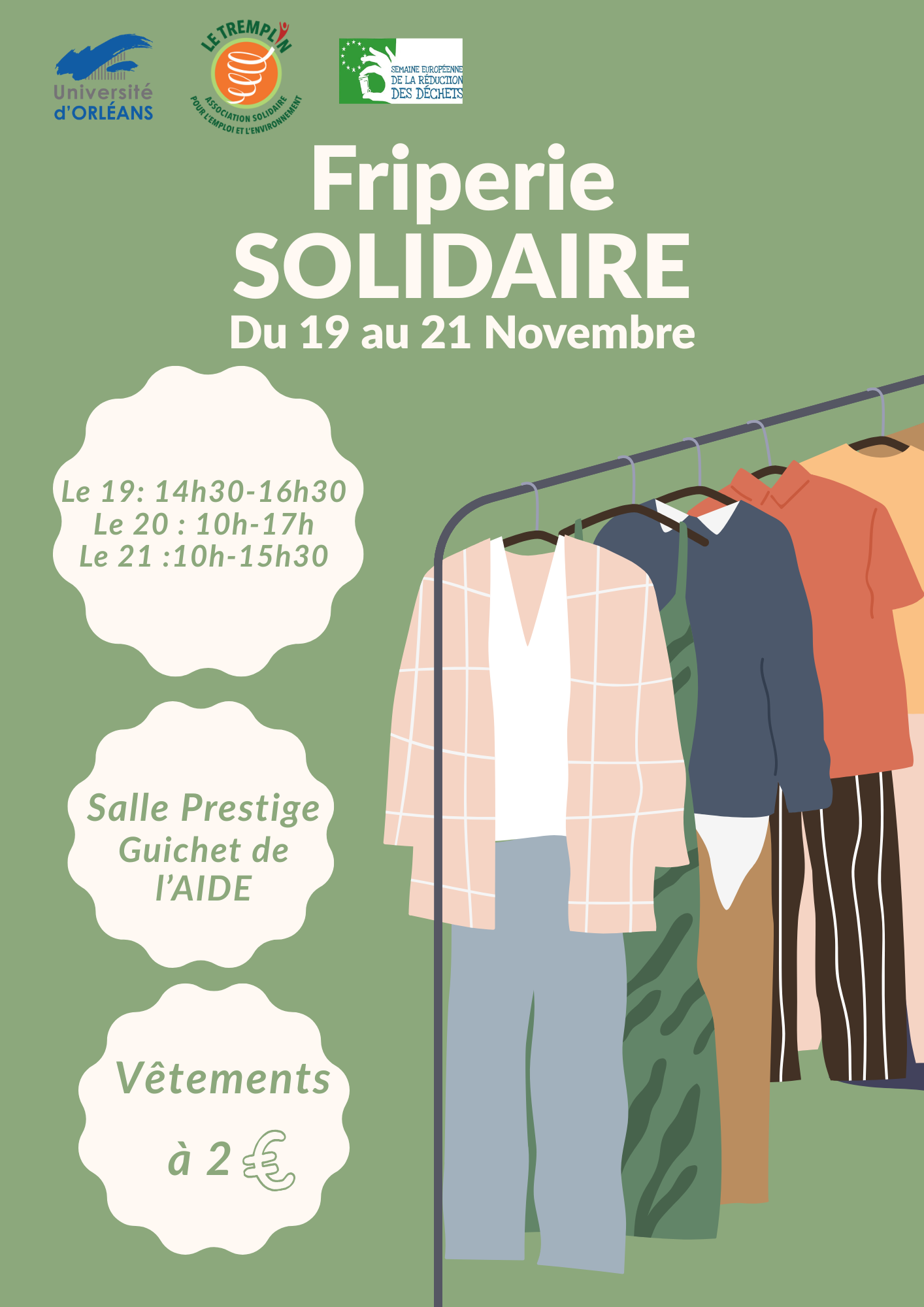 Venez faire de bonnes affaires et renouveler votre garde-robe du 19 au 21 novembre