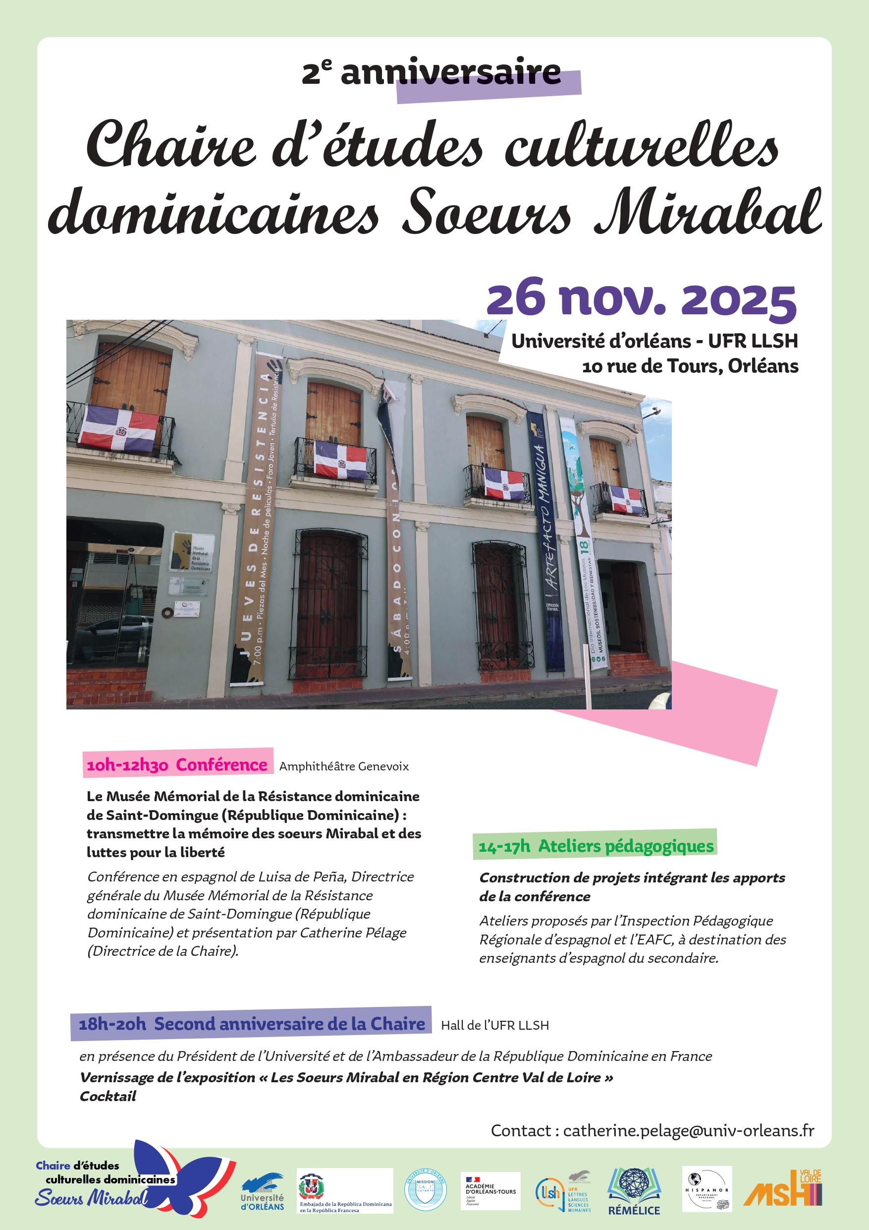 Venez célébrer le 2e anniversaire de la Chaire Soeurs Mirabal le 26 novembre 2025 !