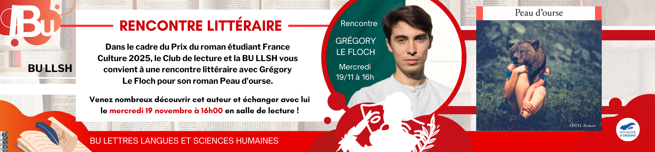 Reprise du texte de l'actu, photo de l'auteur, couverture du livre