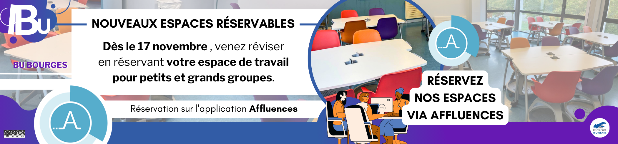 Reprise du texte de l'actu, photo des espaces de travail