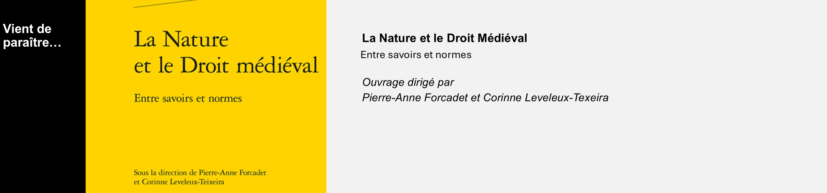 La Nature et le Droit médiéval