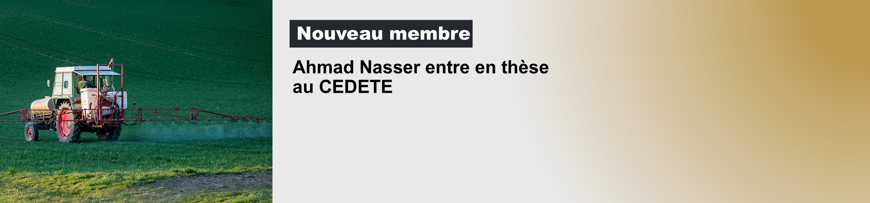 nouveau membre au CEDETE