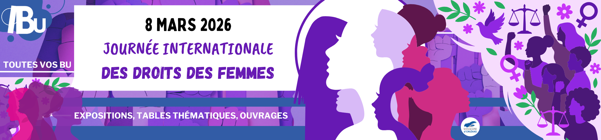 Reprise du texte de l'actu, logo de plusieurs silhouettes de femmes