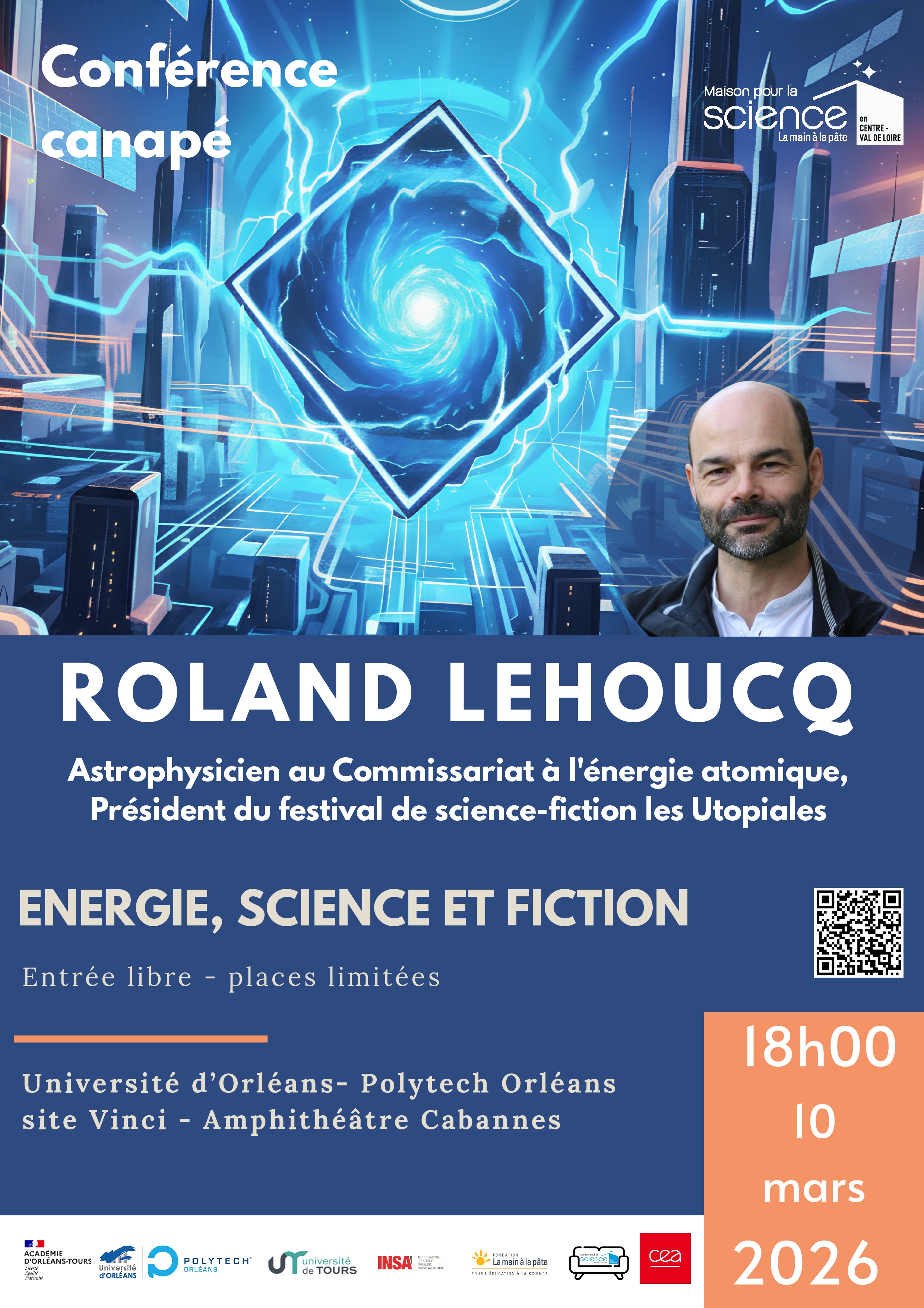 Conférence canapé "Energie, science et fiction" par Roland Lehoucq, le 10 mars 2026