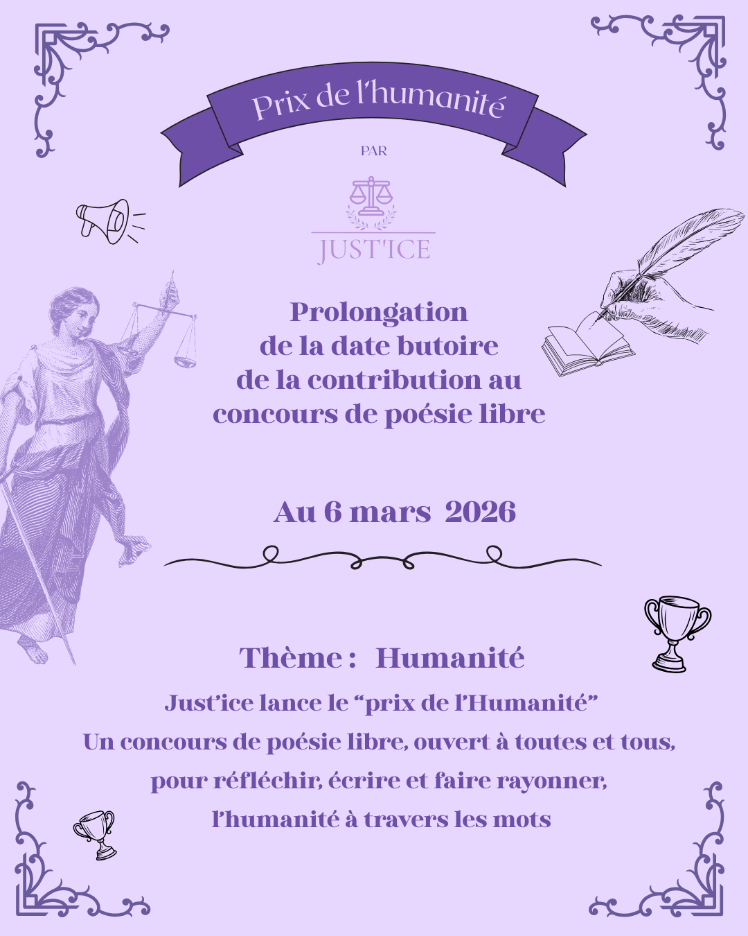 Prix de l'humanité - concours de poésie libre