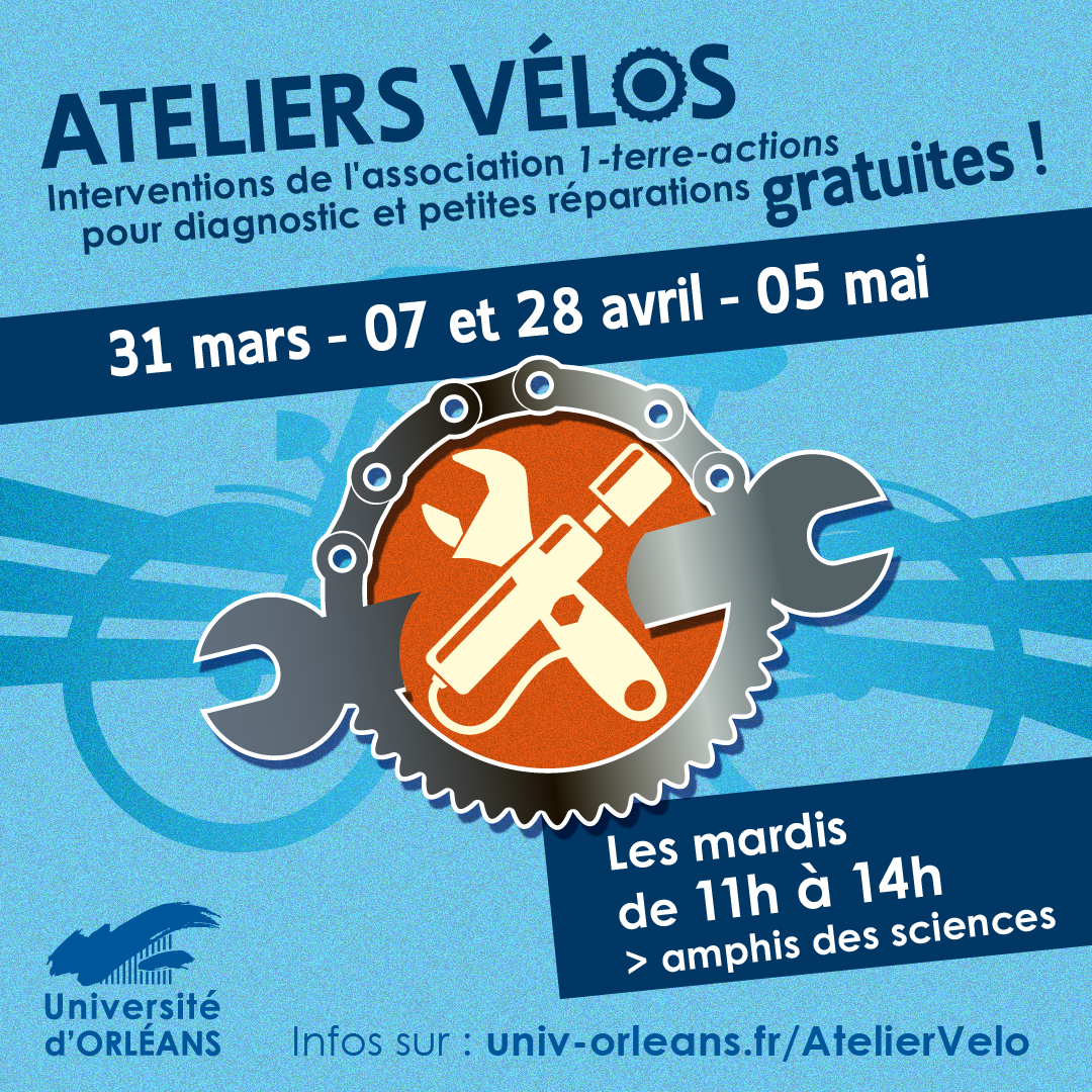 Premier atelier le 31 mars venez avec vélo et carte d'étudiant