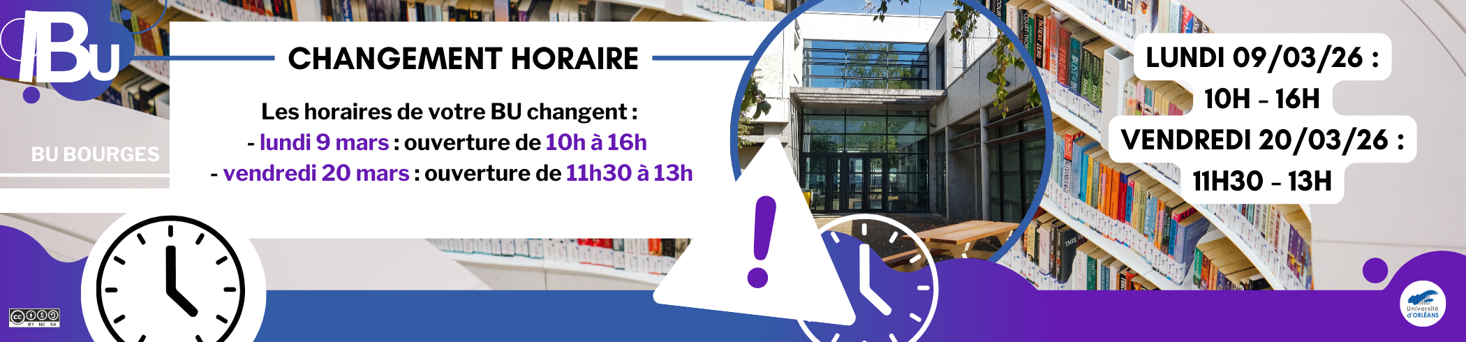 Reprise du texte de l'actu, photo de la BU Bourges