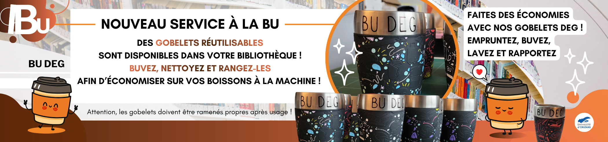 Reprise du texte de l'actu, photo des gobelets